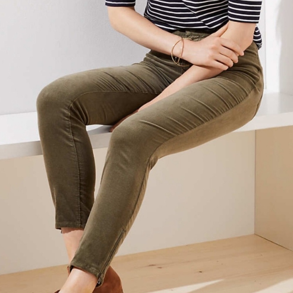 Loft green corduroy pants
